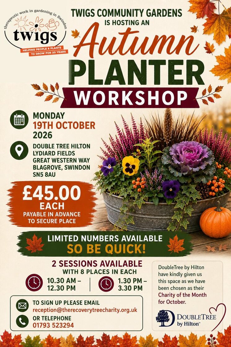 The Recovery Tree Charity - Autumn Planter Workshop